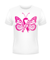 Pink Ribbon Personalized Name Butterfly